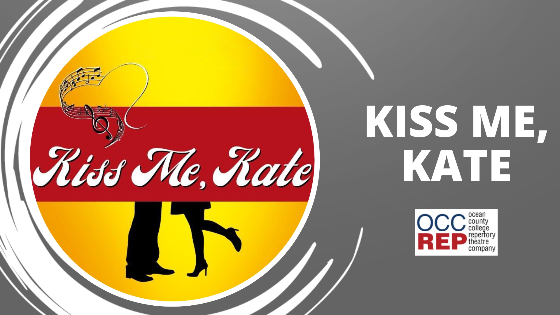 Kiss Me Kate design inside Grunin Logo