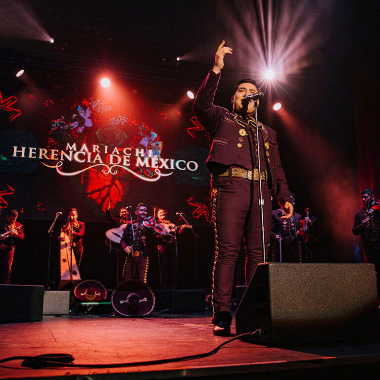 Mariachi singer on stage
