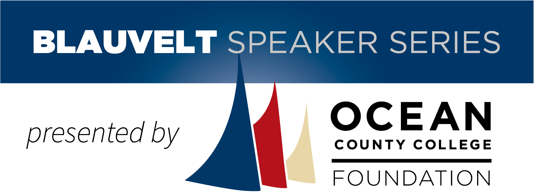 Blauvelt Speaker Series presented by ocean county college foundation logo
